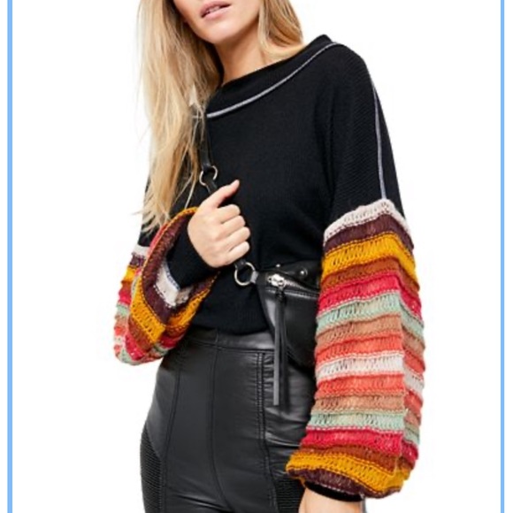 Free People Sweaters - New! Free People Cha Cha Balloon Sleeve Sweater Sm